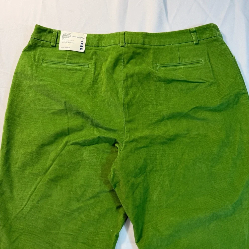 Lands' End Bright Green Corduroy Wide-Leg Trousers - Picture 9 of 9